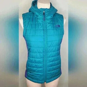 The North Face Womens Mashup Puffer Vest Teal Purple Size Small Classic